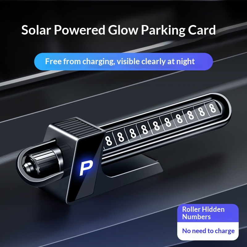 Phone Accessories You Need - Solar Powered LED Parking Phone Number