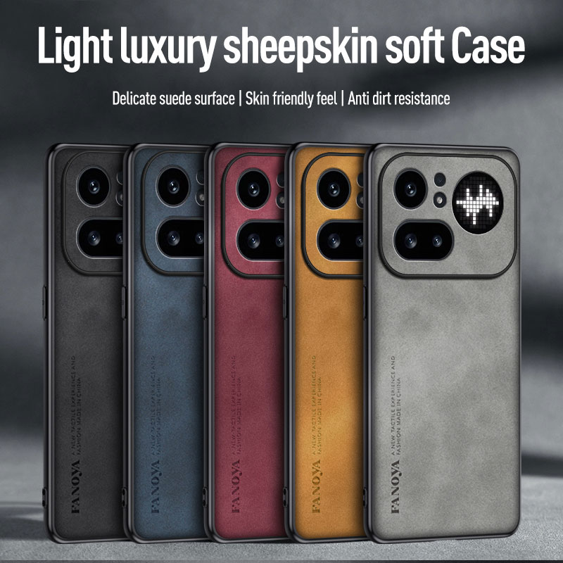Luxury Sheepskin PU Leather Ph - Phone Accessories Nothing 评论和价格