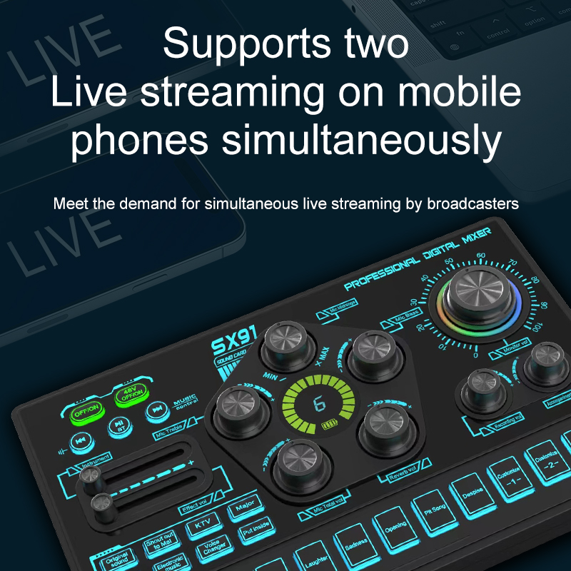 SX91 48V Audio Mixer with Voic - Gaming Controller Phone 评论和价格