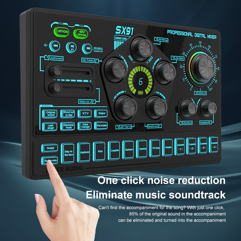 SX91 48V Audio Mixer with Voic - Gaming Controller Phone 评论和价格