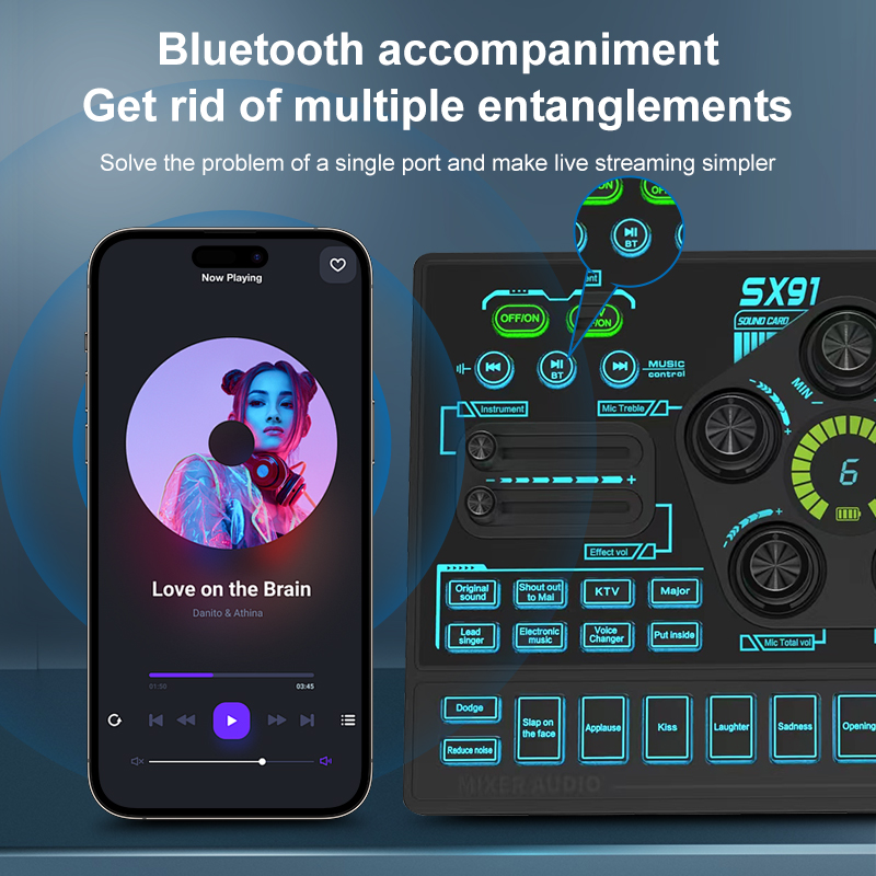 SX91 48V Audio Mixer with Voic - Gaming Controller Phone 评论和价格
