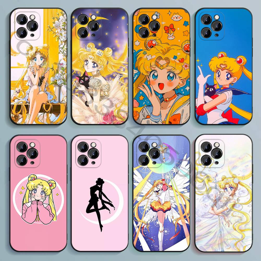 sailor M-moon Black Soft TPU P - Phone Accessories Logo 评论和价格