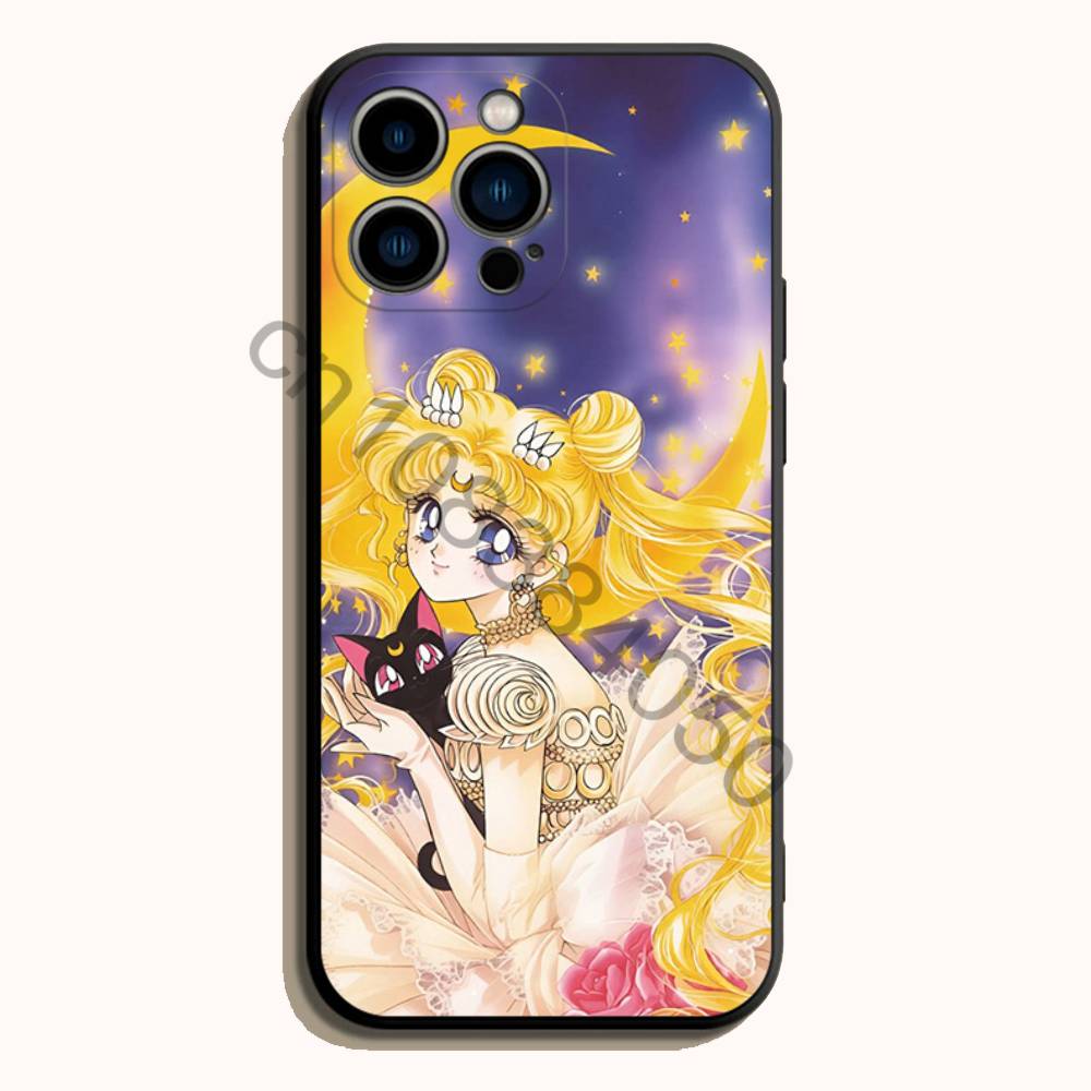 sailor M-moon Black Soft TPU P - Phone Accessories Logo 评论和价格