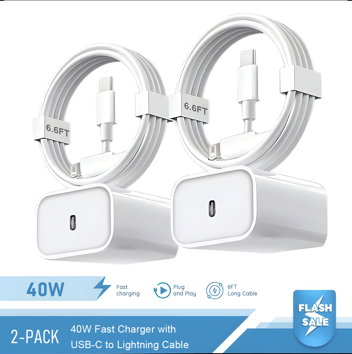 2-4 Set 40W Fast Charger for i - Phone Accessories Nothing 评论和价格